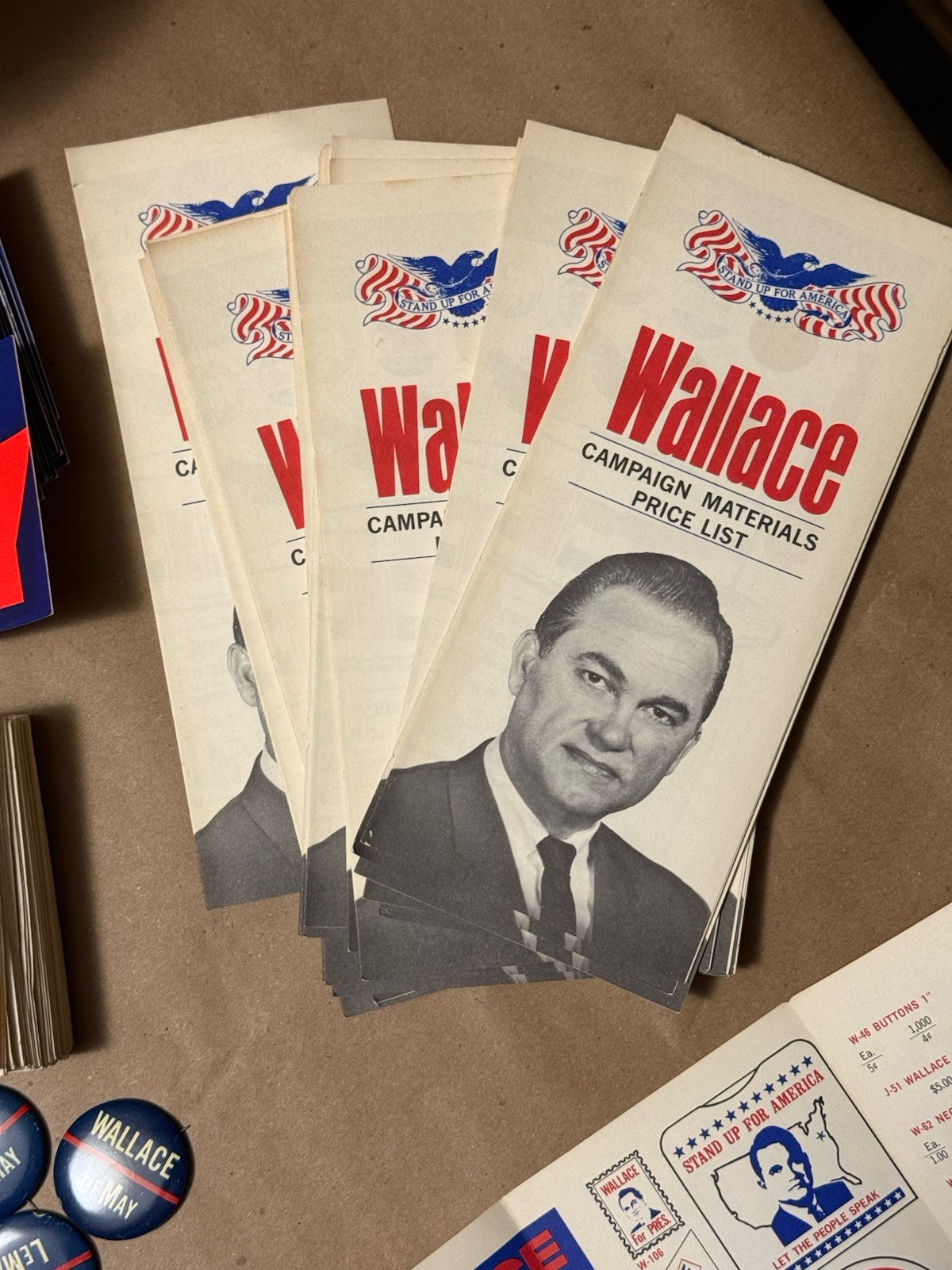 George Wallace 1968 Campaign Material Lot