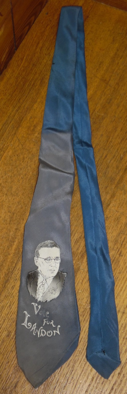 Vintage FADED / WORN Vote For Alf Landon Johnson Political Campaign Necktie
