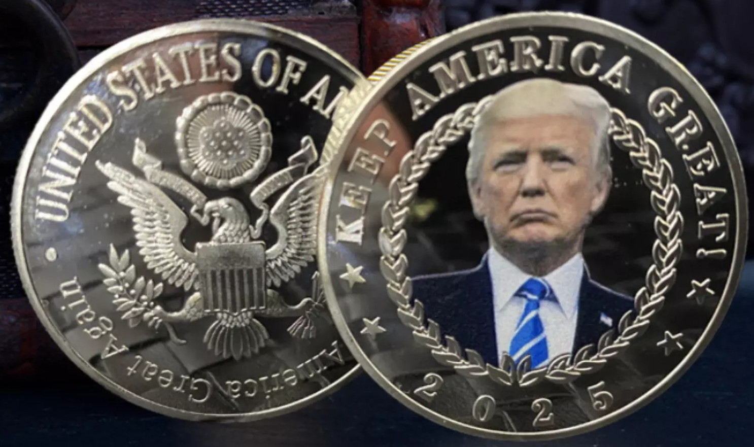 2025 President Donald Trump KEEP AMERICA GREAT Commemorative Coin SHIPS FROM USA