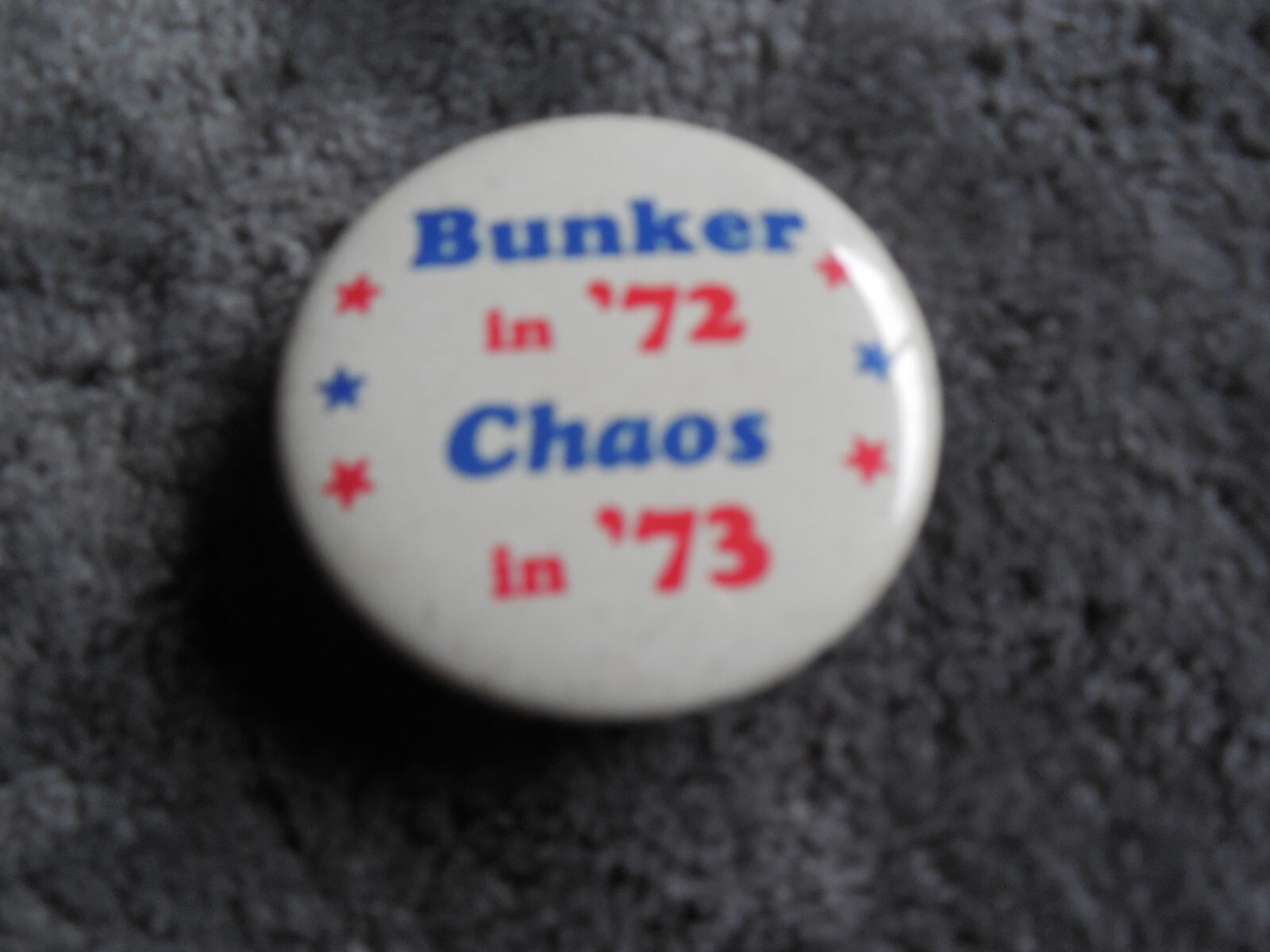 Archie Bunker 1972 Presidential Election Pinback Button All In The Family TV