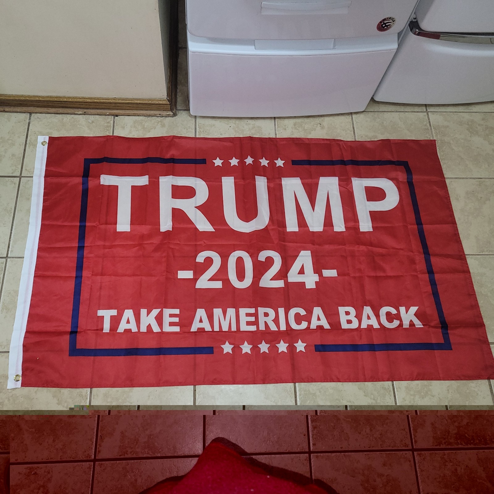 Trump 2024 Flag 3×5 Outdoor Single Sided – Take America Back