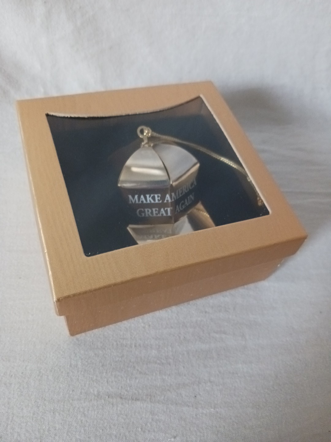 2024 Donald Trump Gold MAGA Hat Christmas Ornament 45-47