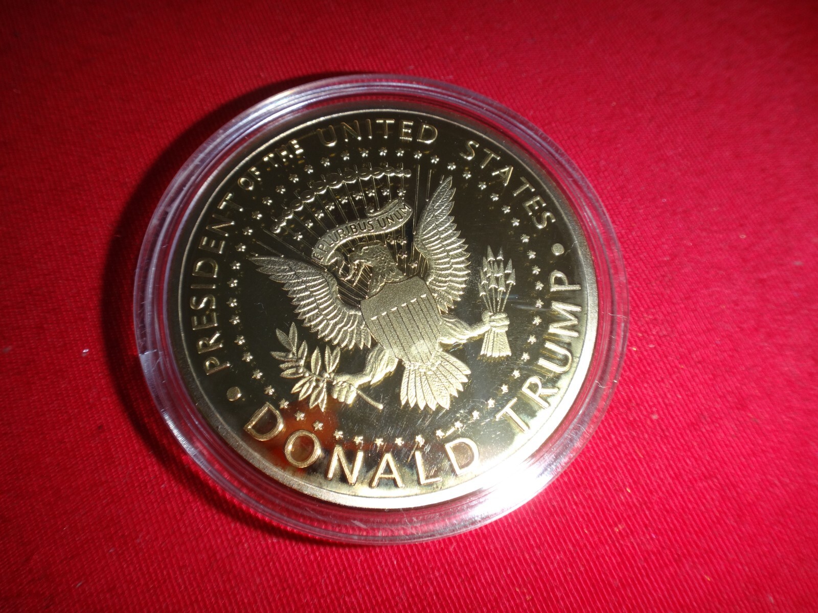 Donald Trump SAVE AMERICA AGAIN 2024 Presidential Campaign 2-Side Coin + Case