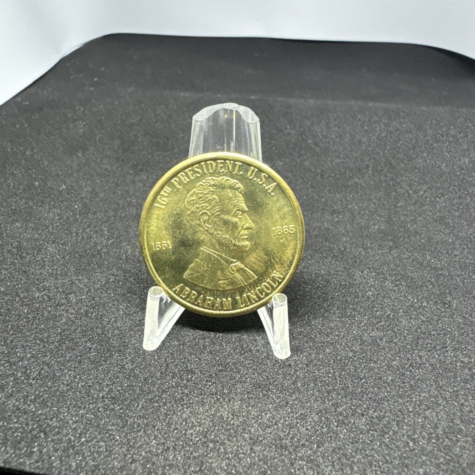 Abraham Lincoln Brass 16th President Coin