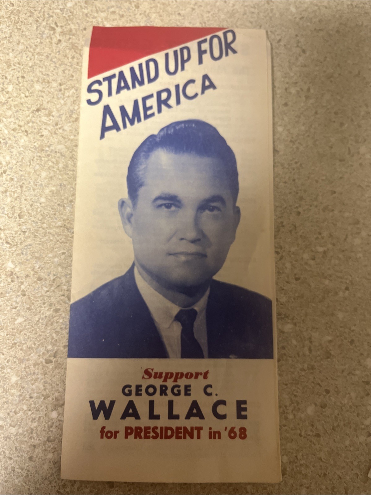 Vintage Orig 1968 GEORGE WALLACE For President Brochure Flyer