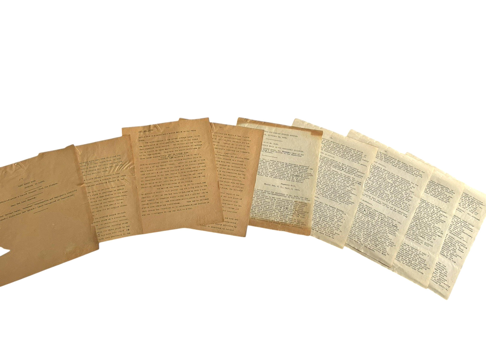 Antique 1908 William Howard Taft Presidential Campaign Political Documents Lot