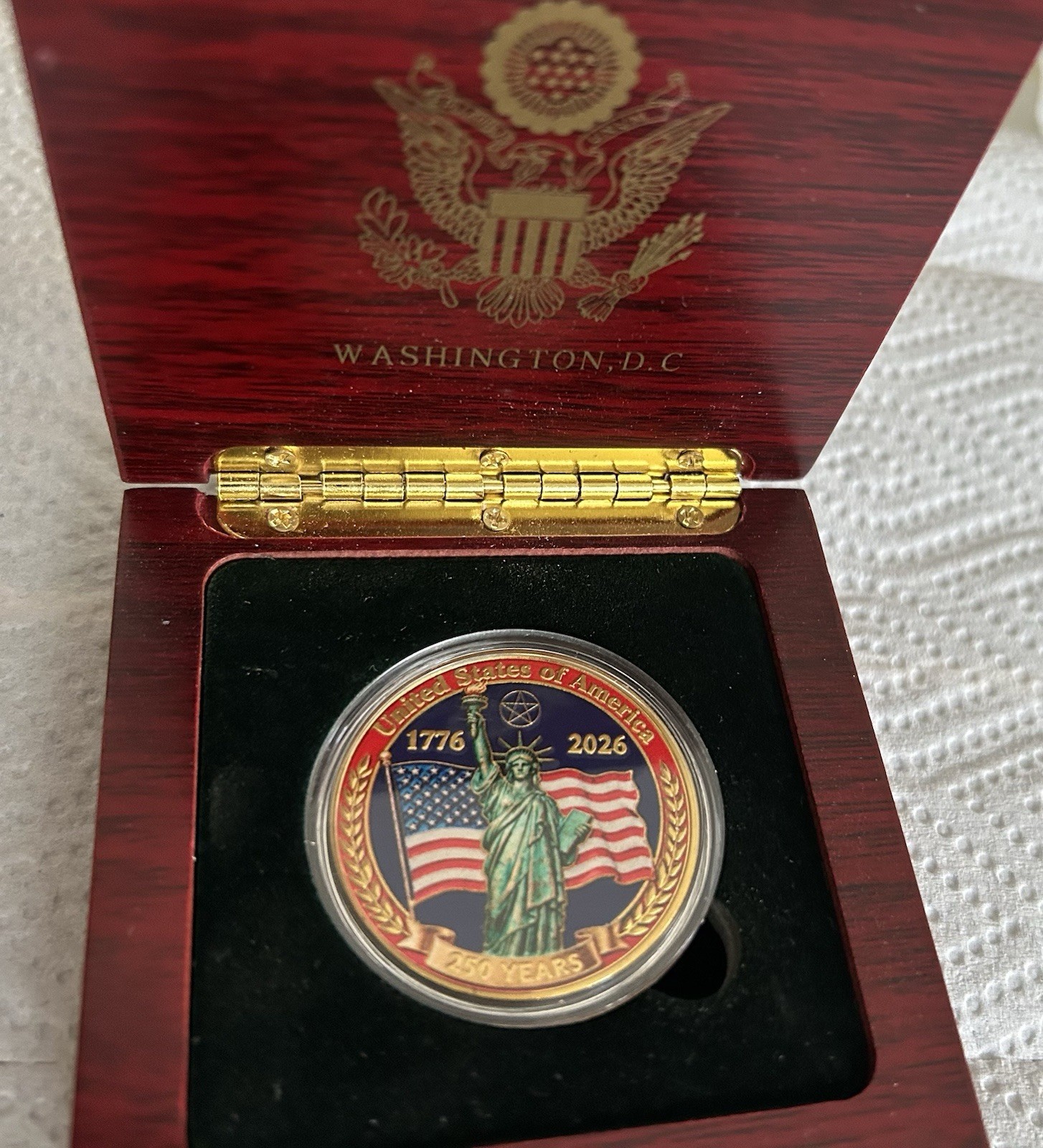 TRUMP BLUE EASTER EGG WHITE HOUSE 2019 SIGNATURE DONALD REPUBLICAN GOP MAGA New