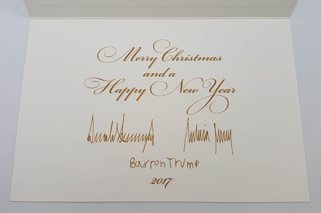 2017 Donald Trump Official White House Christmas Card