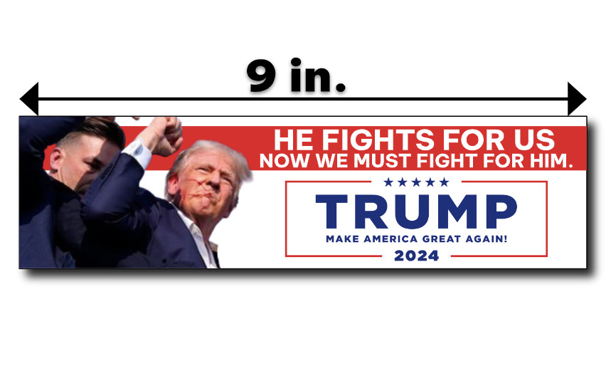 Donald Trump Assassination Attempt Shot Bumper Sticker Political MAGA Republican
