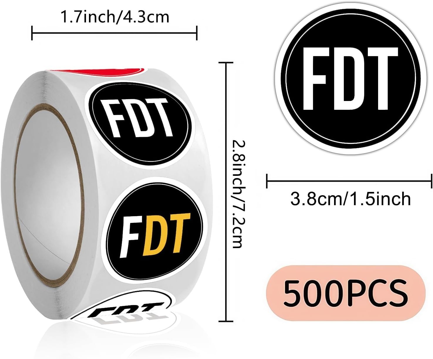 FDT Anti Tr××p Stickers Roll 500Pcs – Anti Tr××p 2025 Funny American Not My P