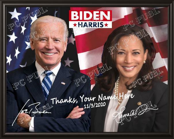 Biden Harris Custom Personalized Photo Thank you Poster Plaque 8.5×11 Keepsake