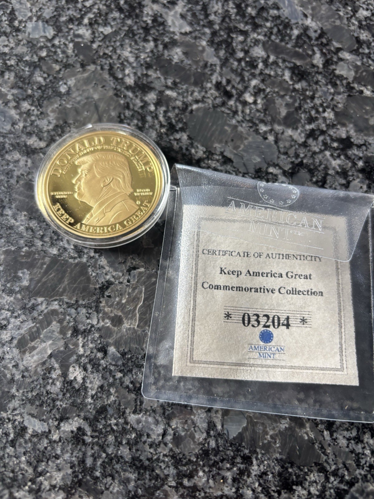 Keep America Great Trump Commemorative Coin, American Mint 03204, Free Shipping
