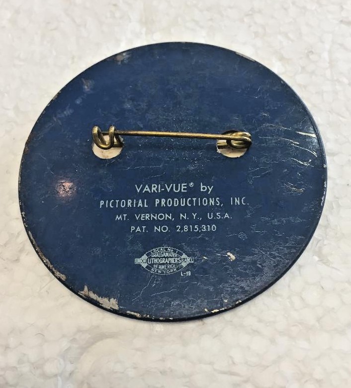Vintage LBJ for the U.S.A. pictorial productions, inc. Pin