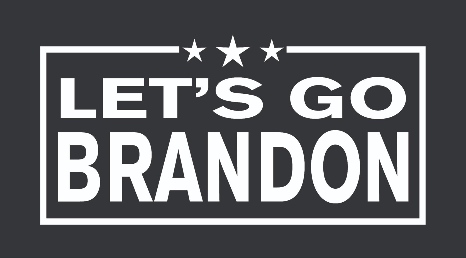 LETS GO BRANDON – 6 x 3 Inch – White Matte President Vinyl Decal Sticker
