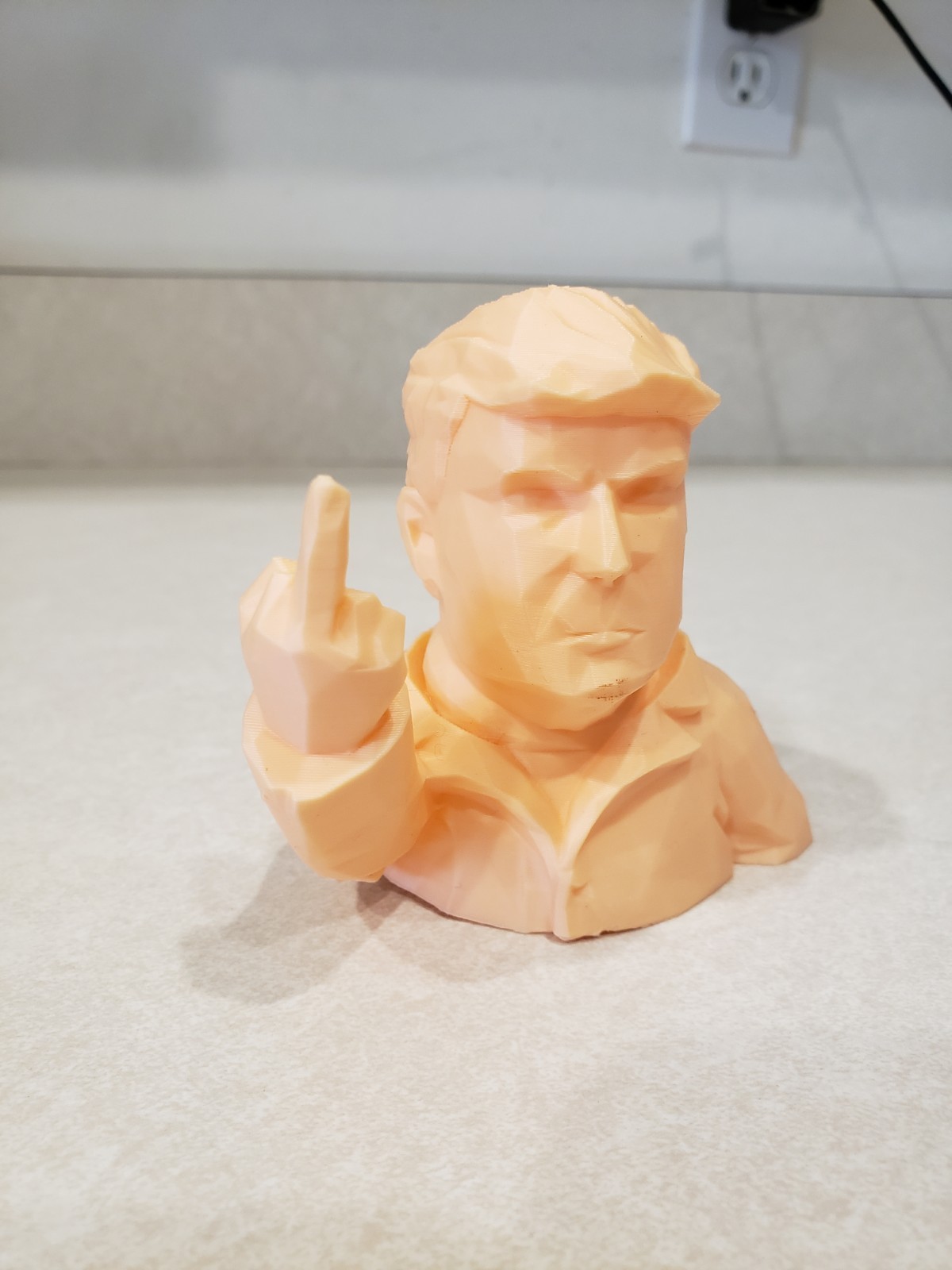Donald Trump Middle Finger FU Statue Figure