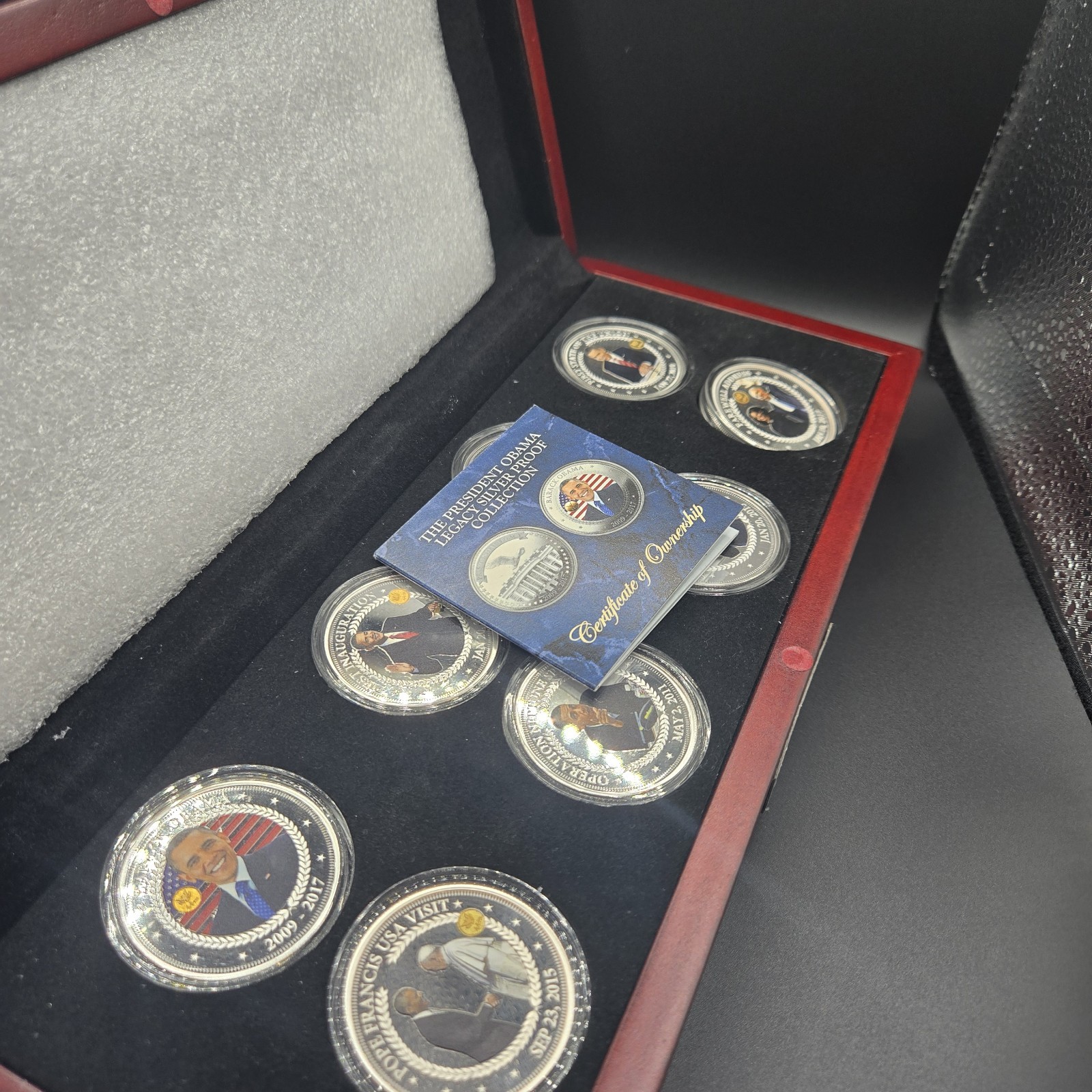 The President Obama Legacy Proof Coin Collection 2017, Plated In 99.9% Silver!