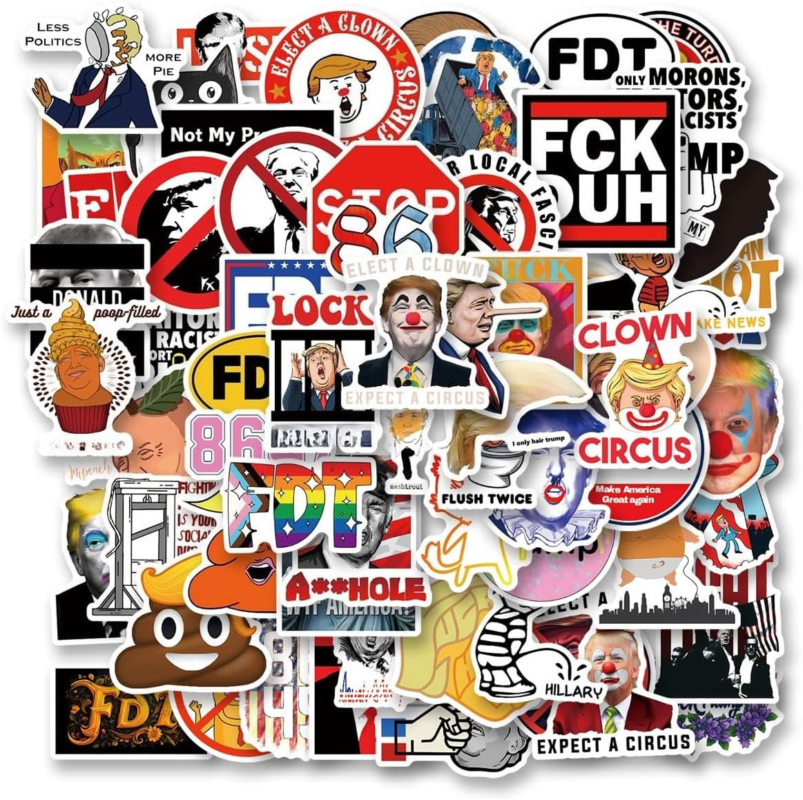 112Pcs – anti Donald 2025 Funny American Not My President against FDT Stickers f