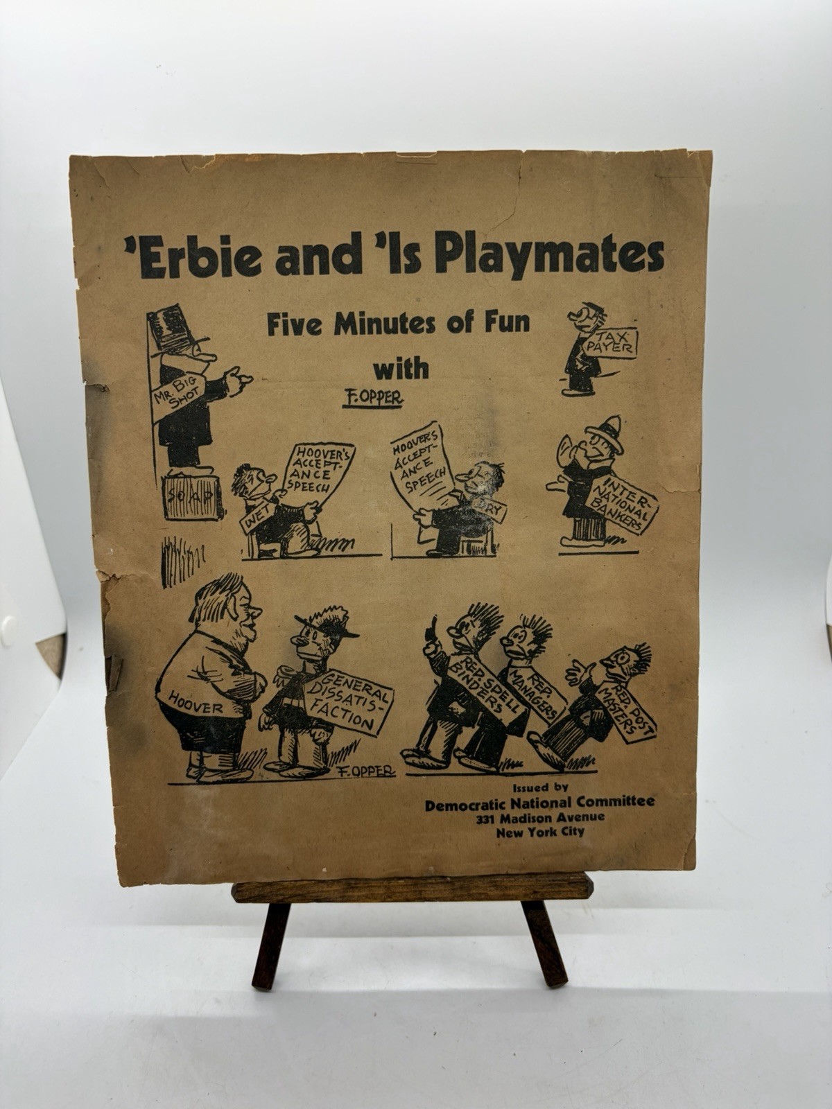 ‘Erbie And ‘Is Playmates Political Cartoon Franklin D Roosevelt