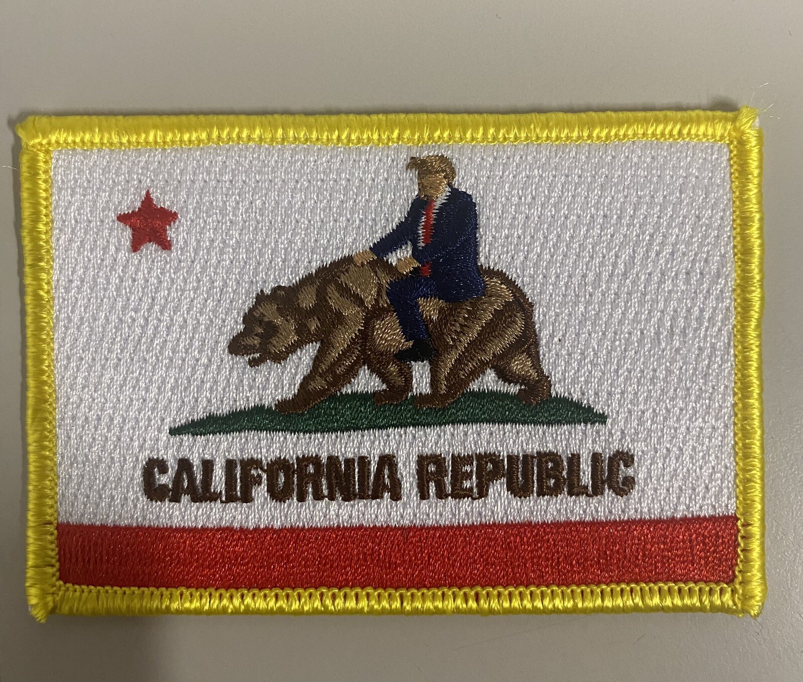 Trump California Flag Embroidered Patch