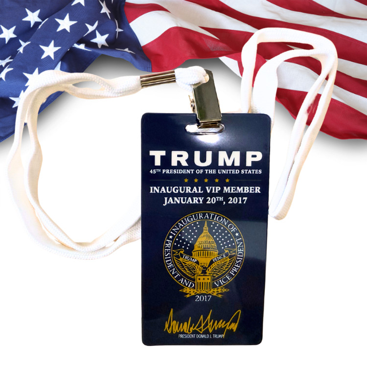 Trump 2017 Inauguration Day VIP Lanyard Badge Commemorative Maga Republican