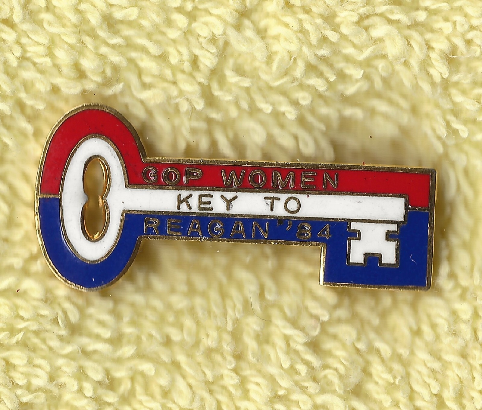 1984 Ronald Reagan 1.25″/”GOP Women Key” Presidential Campaign Button/Pin(Pin23)
