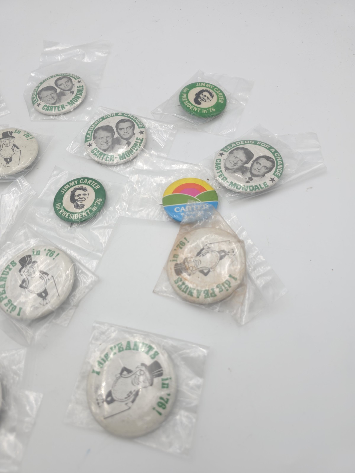Vintage Jimmy Carter Campaign Pinback Button Lot of 18 1976 Political Button