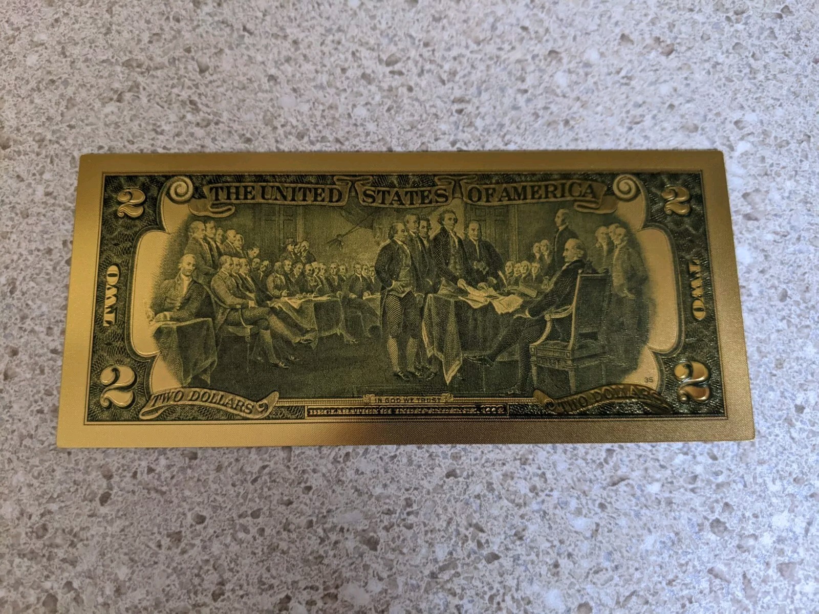Trump 2 Dollars Gold Banknote 2024 Attack on Trump US President MAGA Note