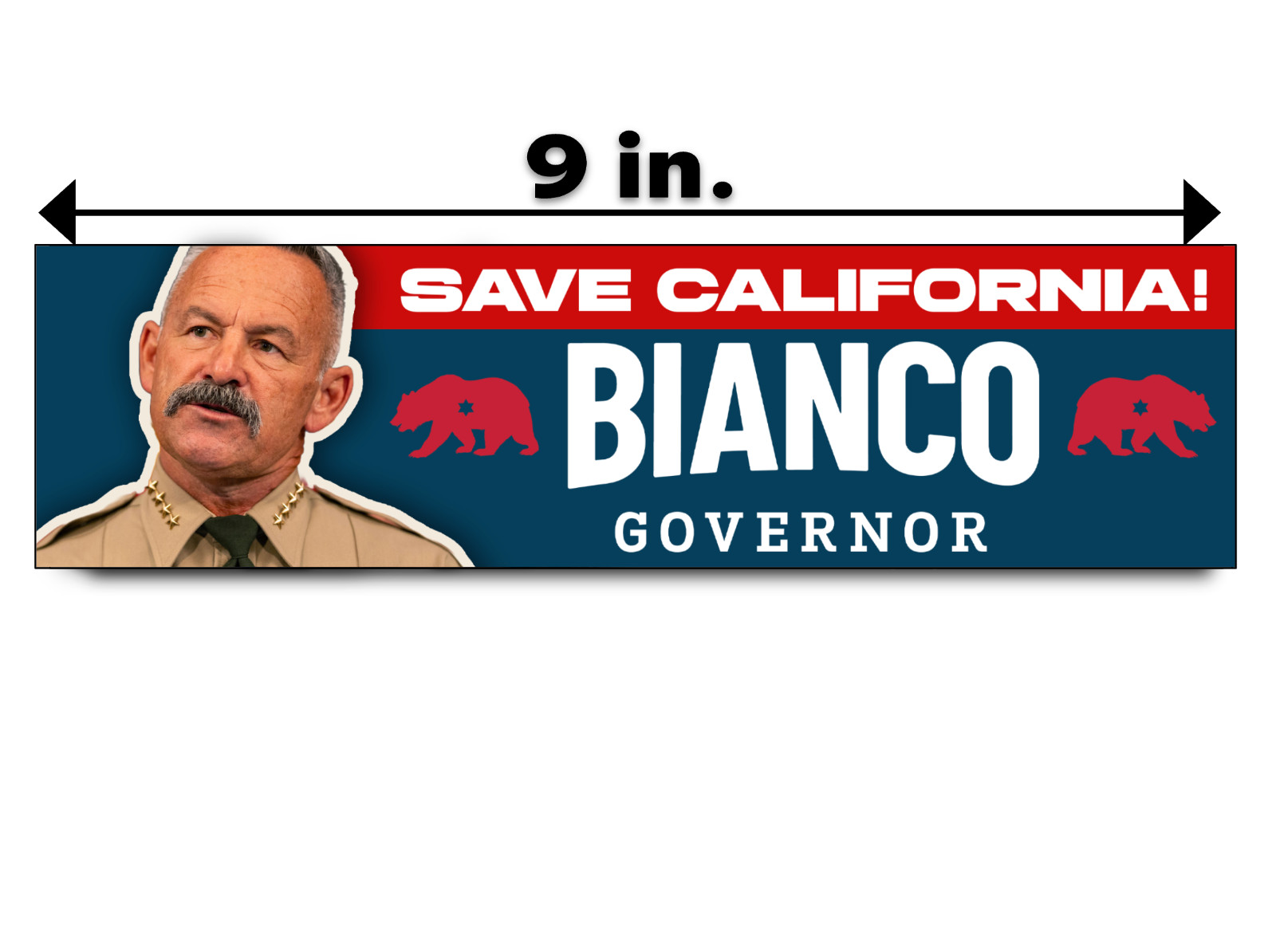 CHAD BIANCO Governor 2026 Bumper Sticker Decal California Republican Midterms