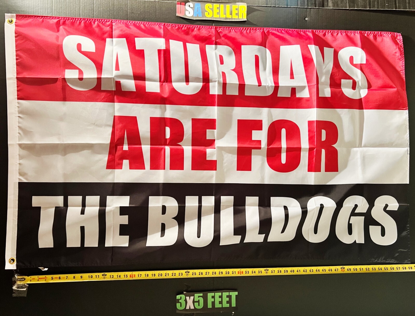 Football Flag FREE SHIPPING Georgia Bulldogs NFL NCAA Beer Cave USA Sign 3×5′