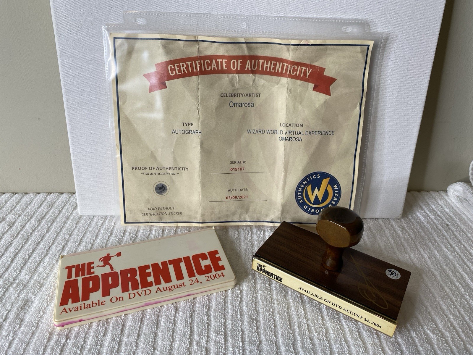 Donald Trump Apprentice “You’re Fired” Stamp & Pad. SIGNED BY OMAROSA with COA