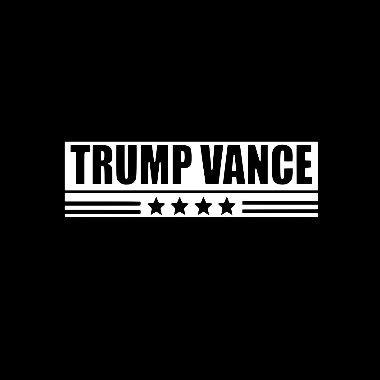 TRUMP VANCE 2024 Bumper Sticker Vinyl Water-resistant Die Cut White 7” USA Made