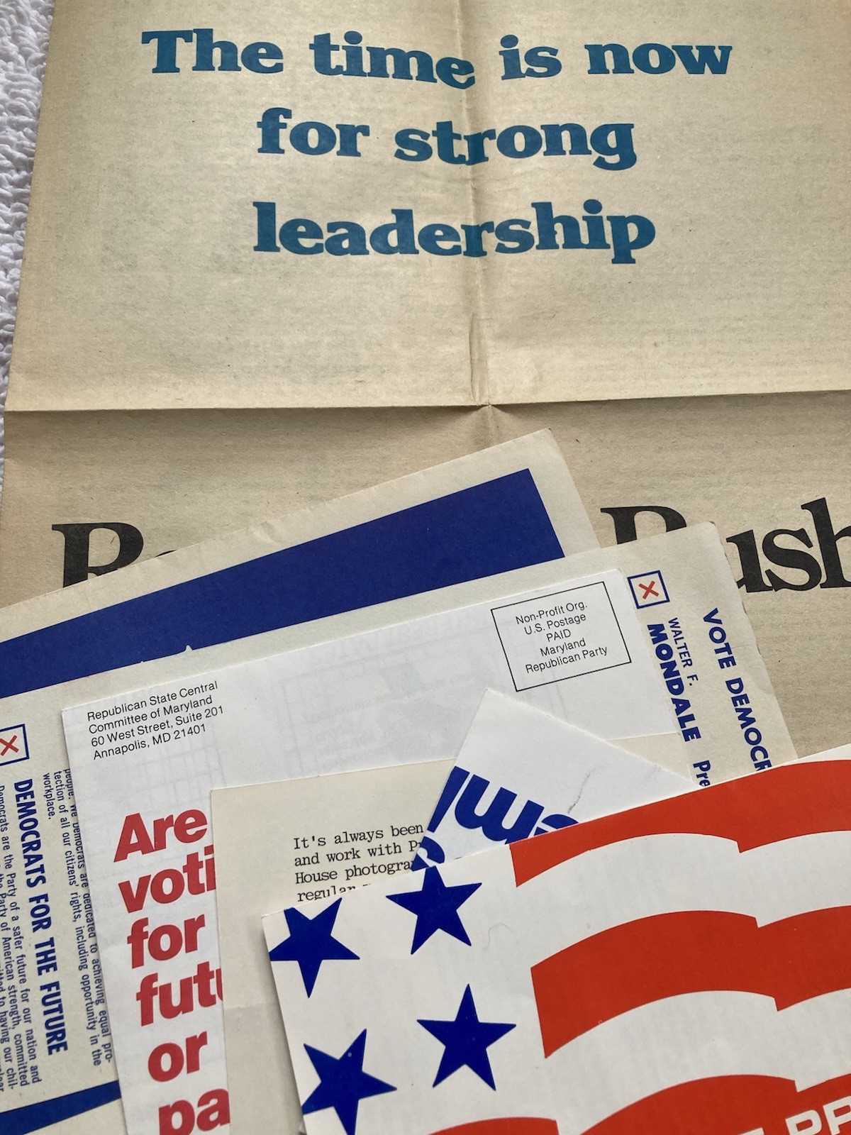Vintage Pick A Vice President Patriotic Flag Mailer Campaign Graphic Ephemera