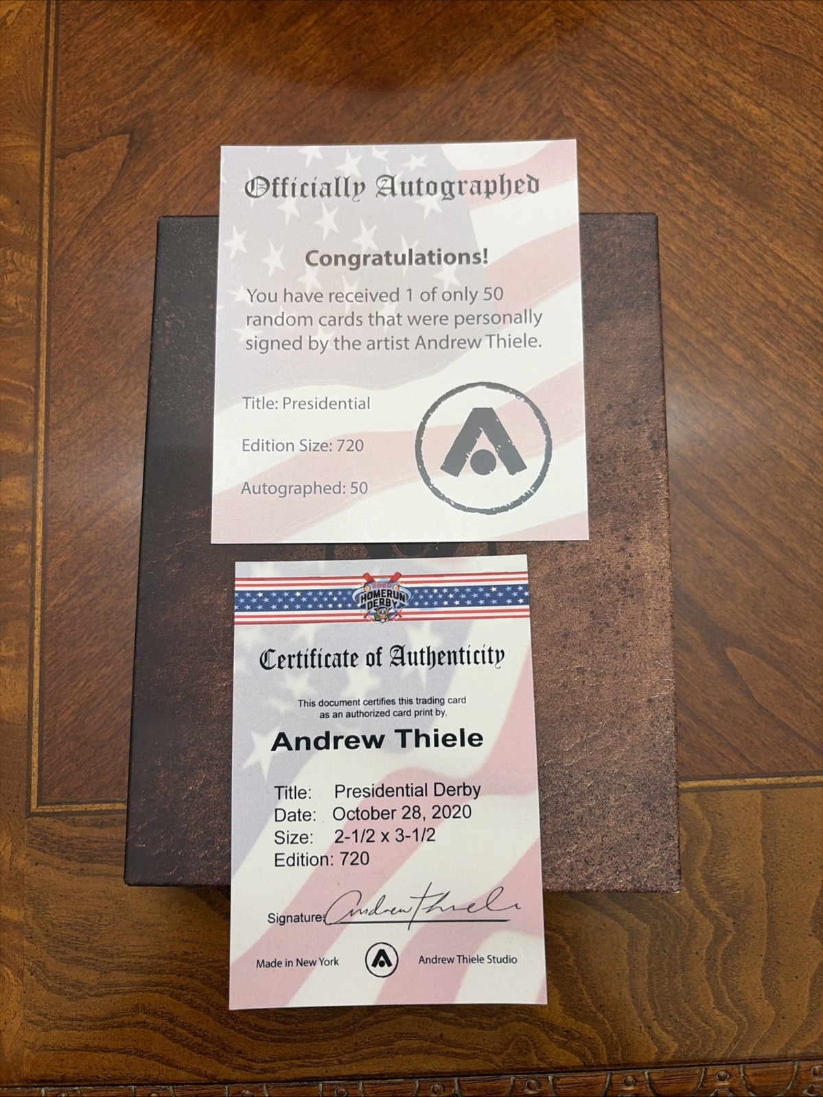 Andrew Thiele Auto to 50 Presidential Home Run Derby Trump vs Biden PR 720
