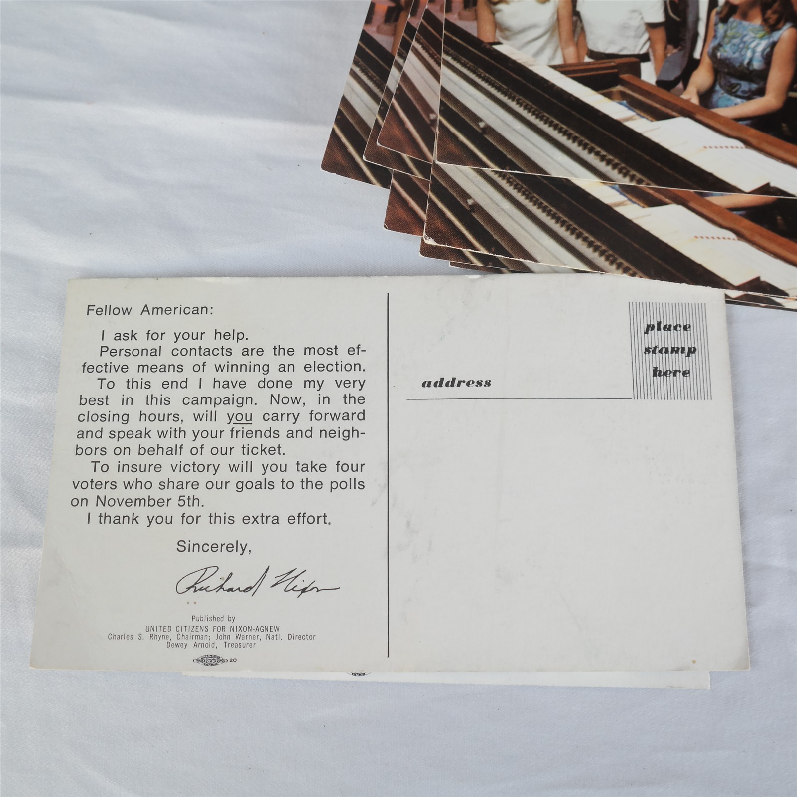 Vtg (84) Pcs Richard Nixon Campaign button Records Pamphlets Post cards stickers