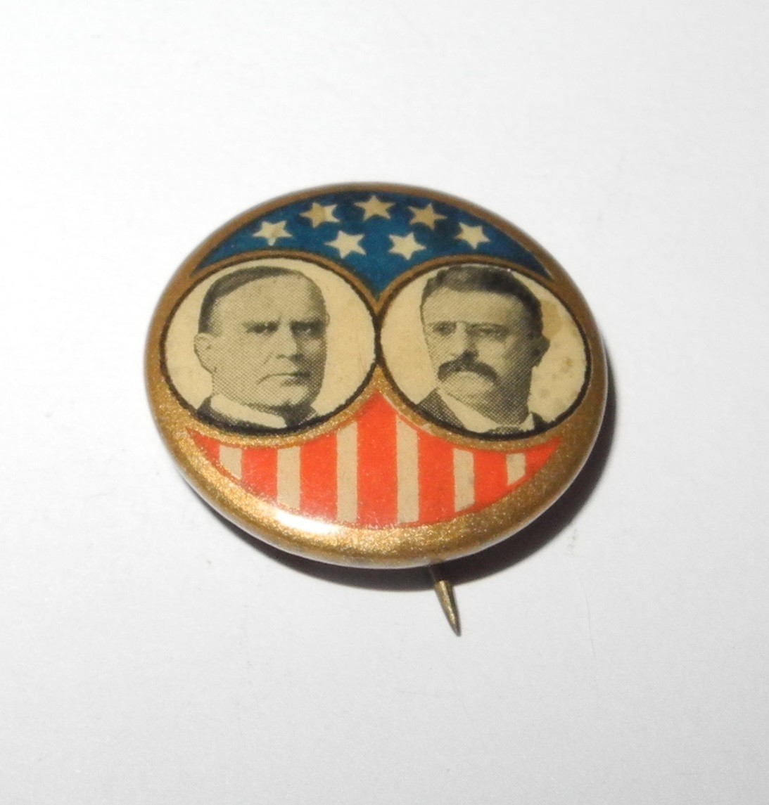 1900 MCKINLEY & ROOSEVELT Political Campaign President Election Button 7/8″ Pin