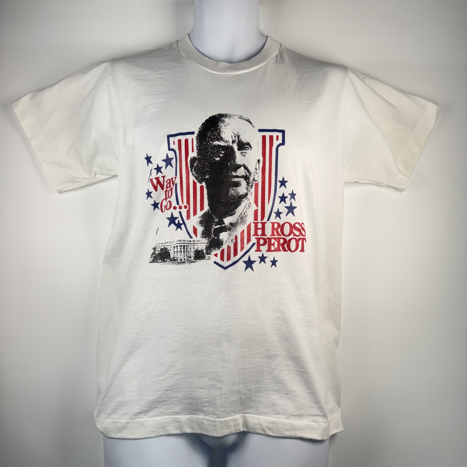 Vintage H. Ross Perot 1992 Presidential Campaign T-Shirt “Way to Go…” USA Made