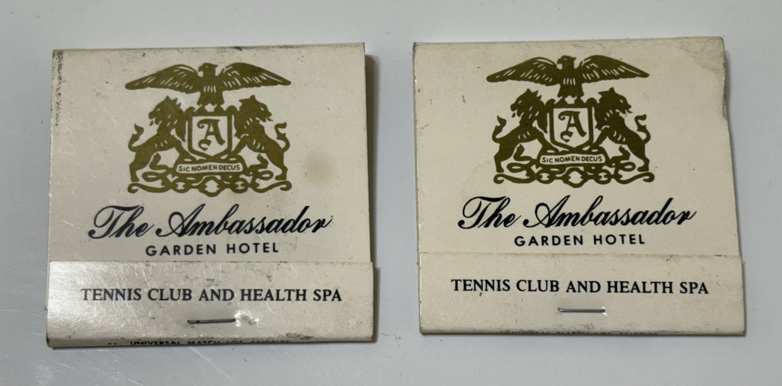2 Vintage AMBASSADOR HOTEL Matchbooks LOS ANGELES – Robert Kennedy Assassination