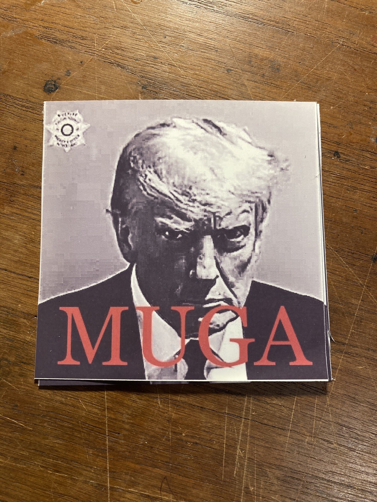 Limit Edition PRESIDENT DONALD Trump MUGSHOT Sticker MUGA MAGA
