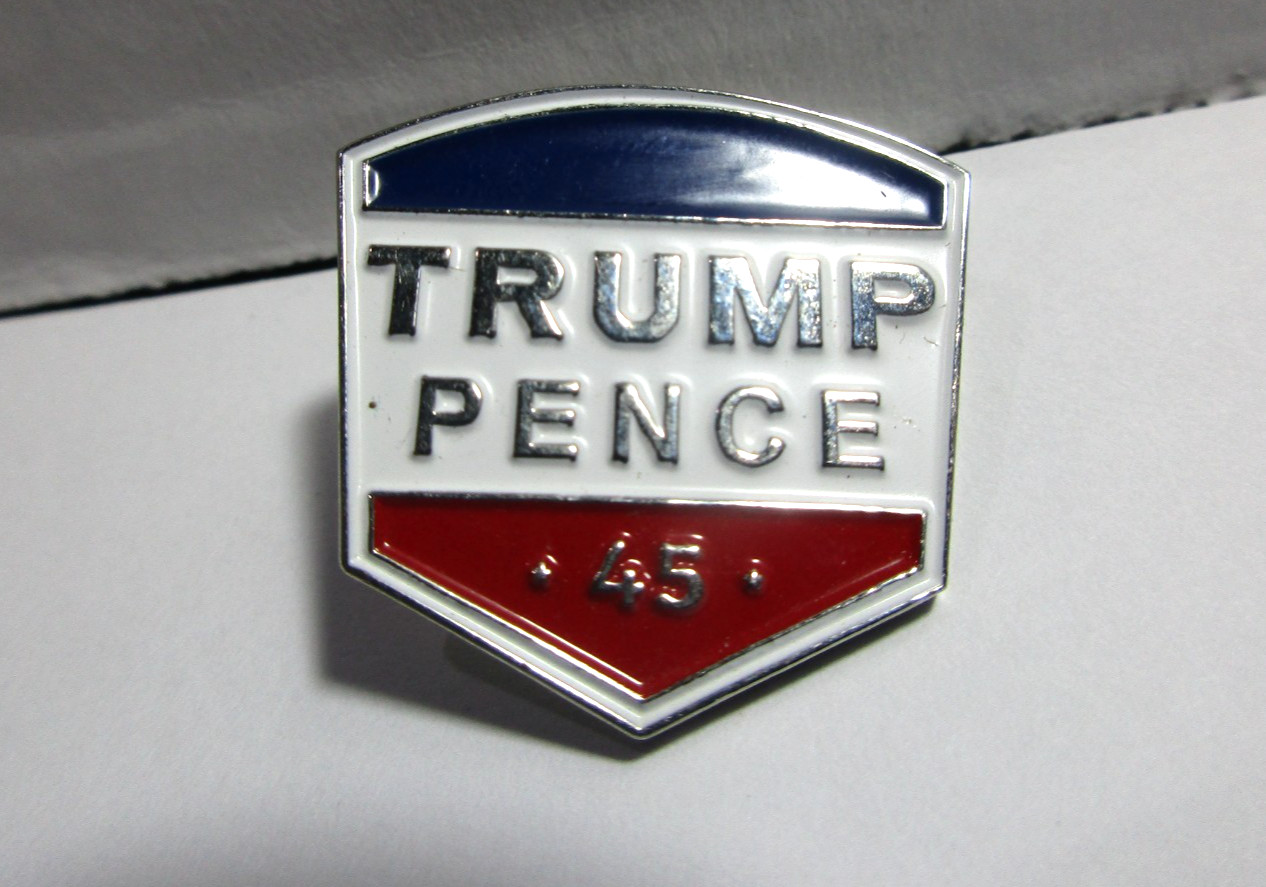Trump Pence #45 MAGA 2016 Lapel Pin USA 1″X 1″