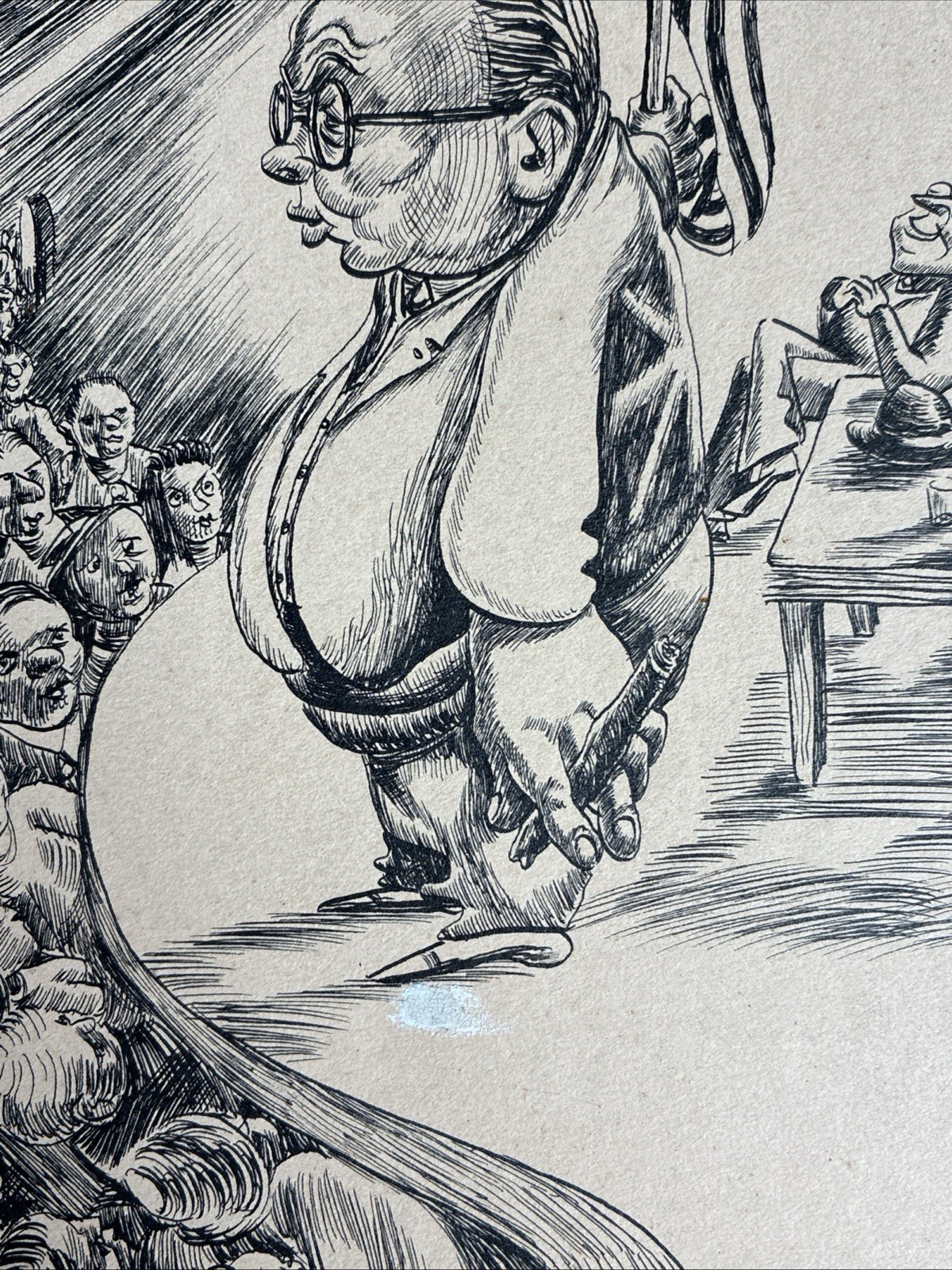 Sam Patrone Original Hand Drawn Political Cartoon Signed