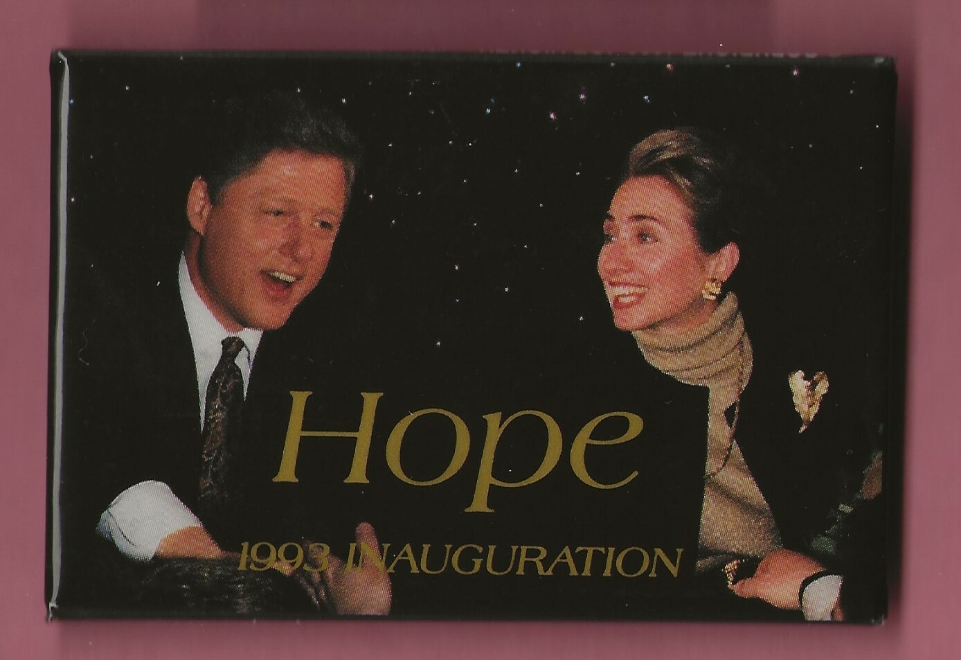 1993 Bill & Hillary Clinton (2×3)” / Presidential Inauguration Button(Pin15)
