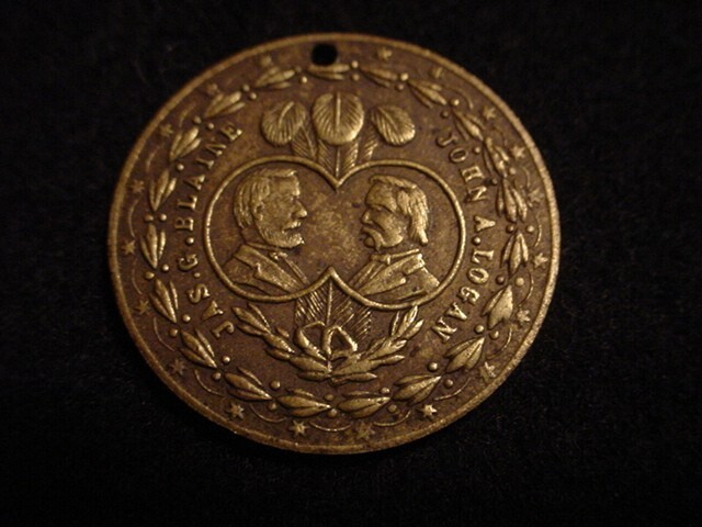 James G. Blaine & John A. Logan 1884 Presidential Campaign Token