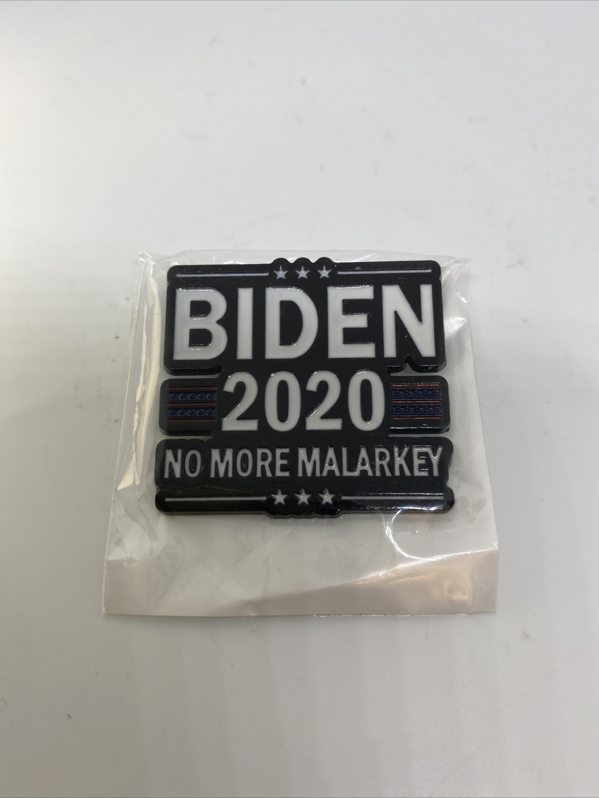 Joe Biden 2020 enamel pin No More malarkey President lapel bag hat Democrat