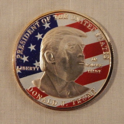 45th President Donald Trump MAGA Silver Plated Eagle Commemorative Novelty Coin