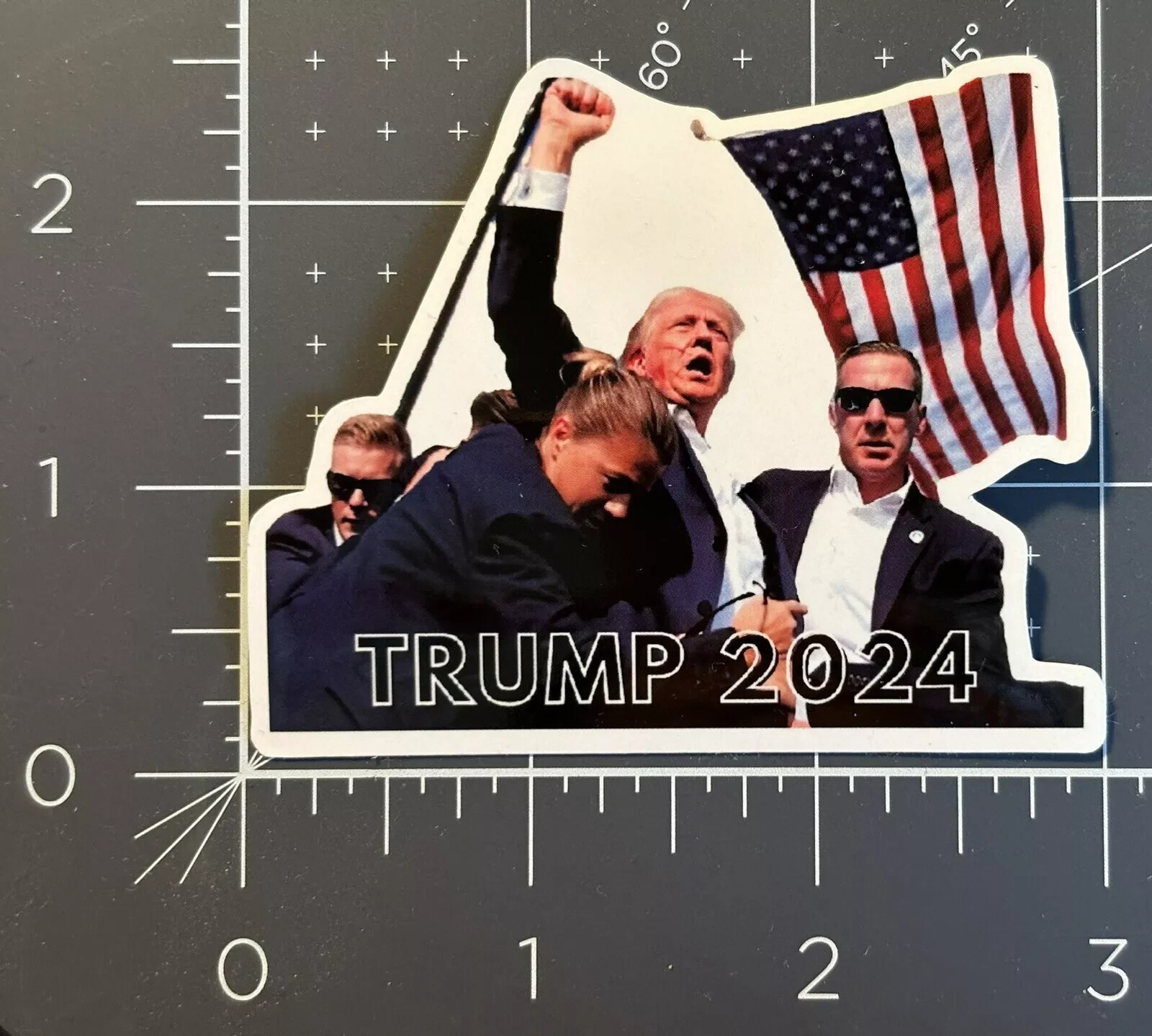 Trump 2024 Sticker 2 Pack Iconic Image Shooting Save American Donald MAGA USA