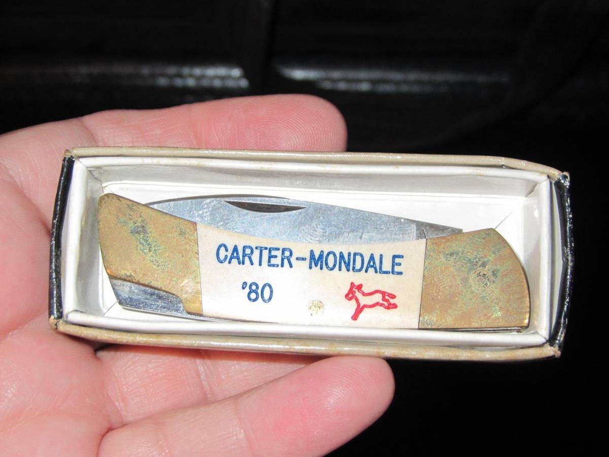 Carter Mondale 1980 Presidential Campaign Collectible Pocket Folding Knife