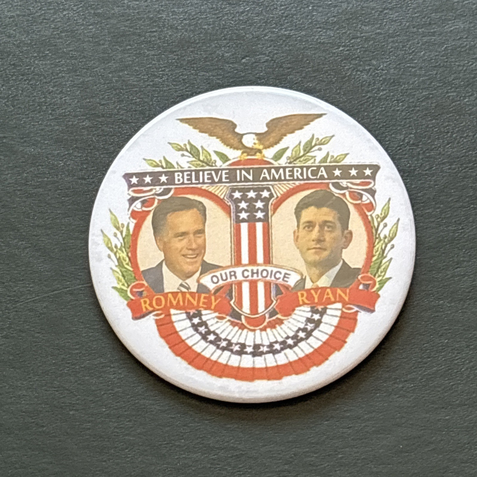 4 Vintage 2012 Mitt Romney for President Buttons Pin Set Paul Ryan Rarer Types