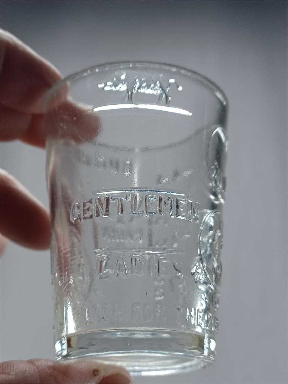 President Mckinley & Bryan Buggies Campaign Dose Glass Circa 1896