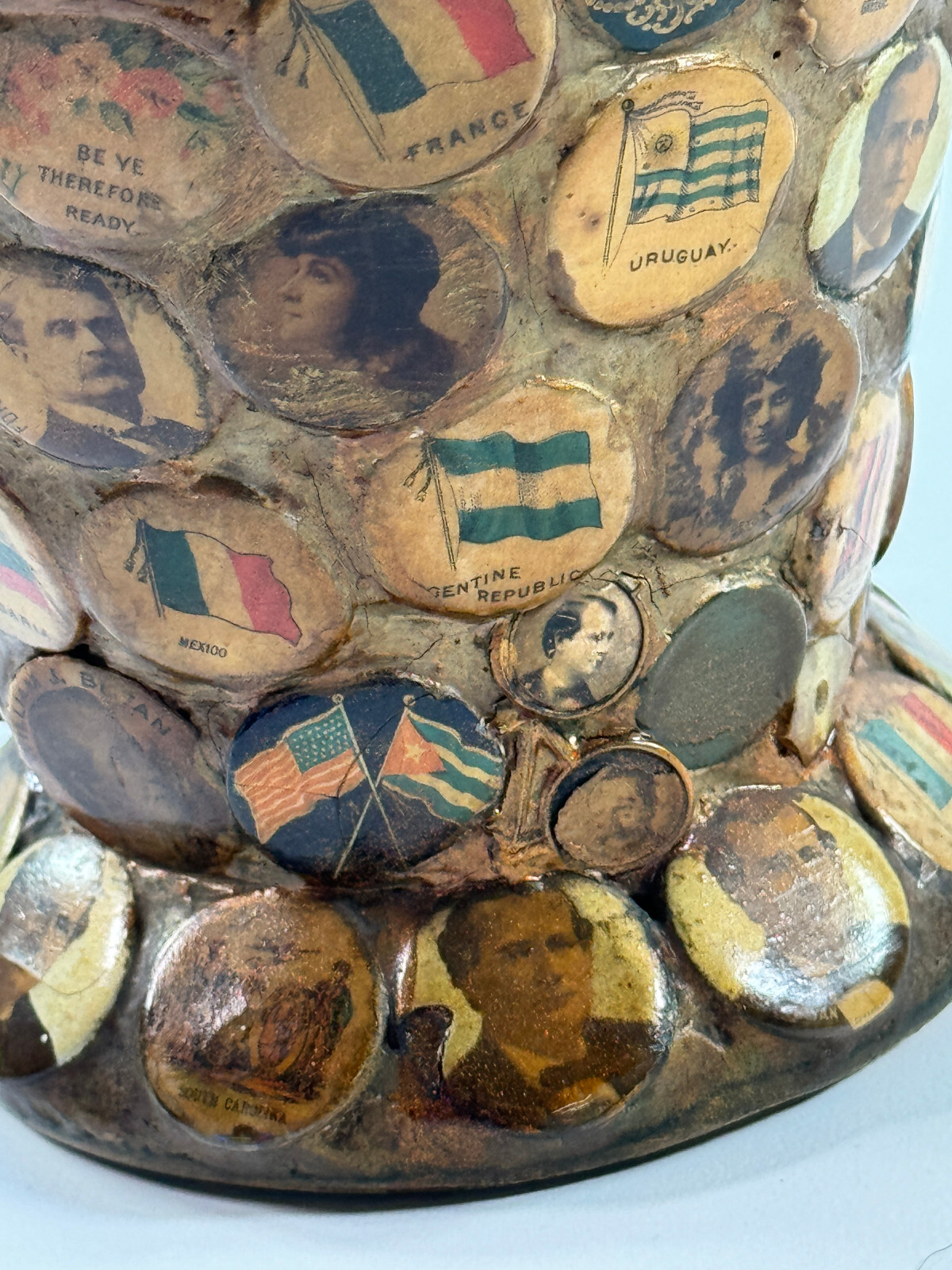 1890-1920 Folk Art Political Memory Jug presidential william jennings bryan