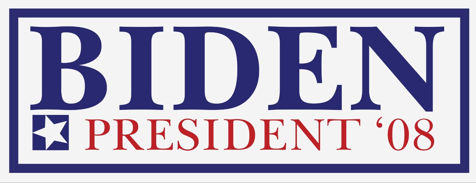 Joe Biden 2008 Presidential For President Replica Campaign Bumper Sticker